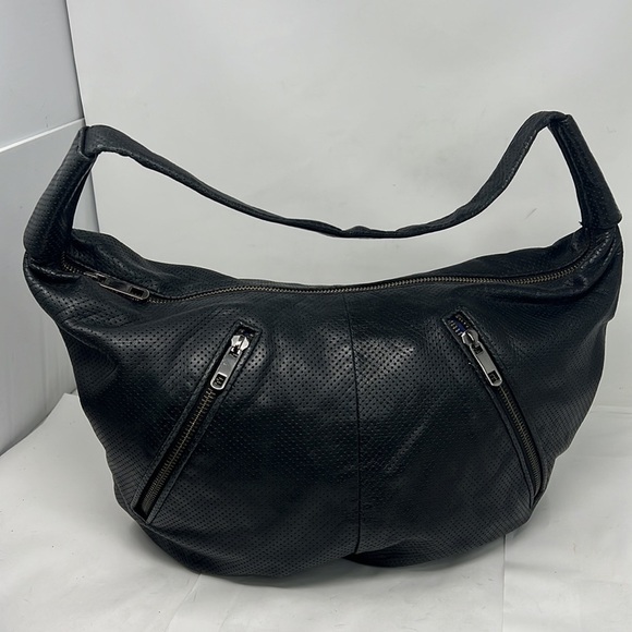 Rebecca Minkoff Perforated Leather Large Hobo Zip Top Shoulder Bag - Picture 1 of 16